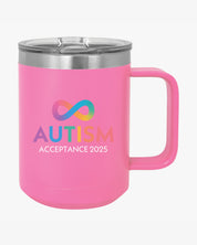 Autism Awareness 2025 - Infinity Acceptance Coffee Mug Tumbler