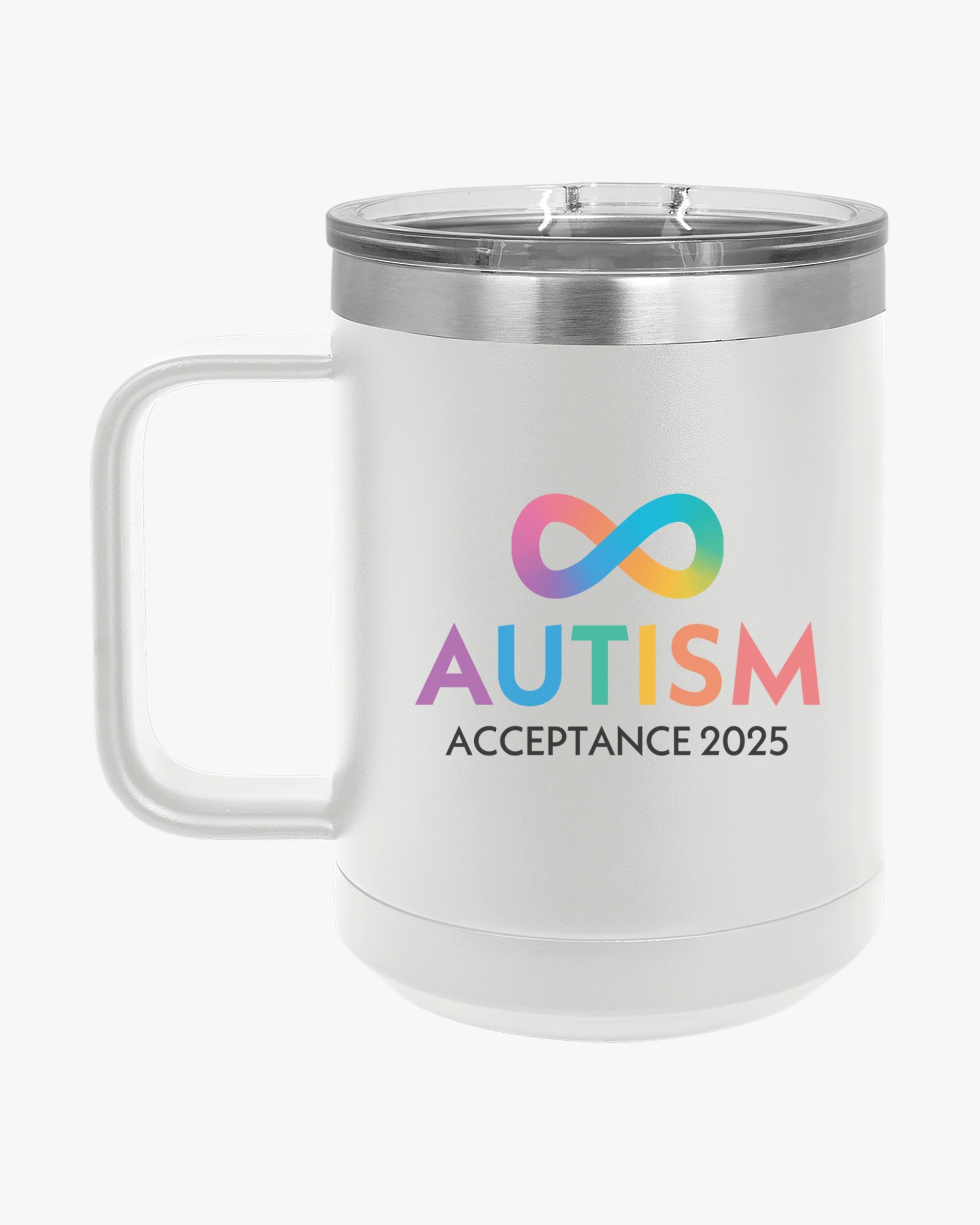 Autism Awareness 2025 - Infinity Acceptance Coffee Mug Tumbler