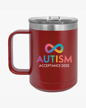 Autism Awareness 2025 - Infinity Acceptance Coffee Mug Tumbler
