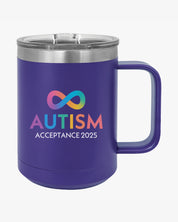 Autism Awareness 2025 - Infinity Acceptance Coffee Mug Tumbler