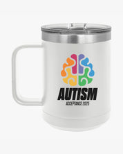 Autism Awareness 2025 - Brainbow Coffee Mug Tumbler