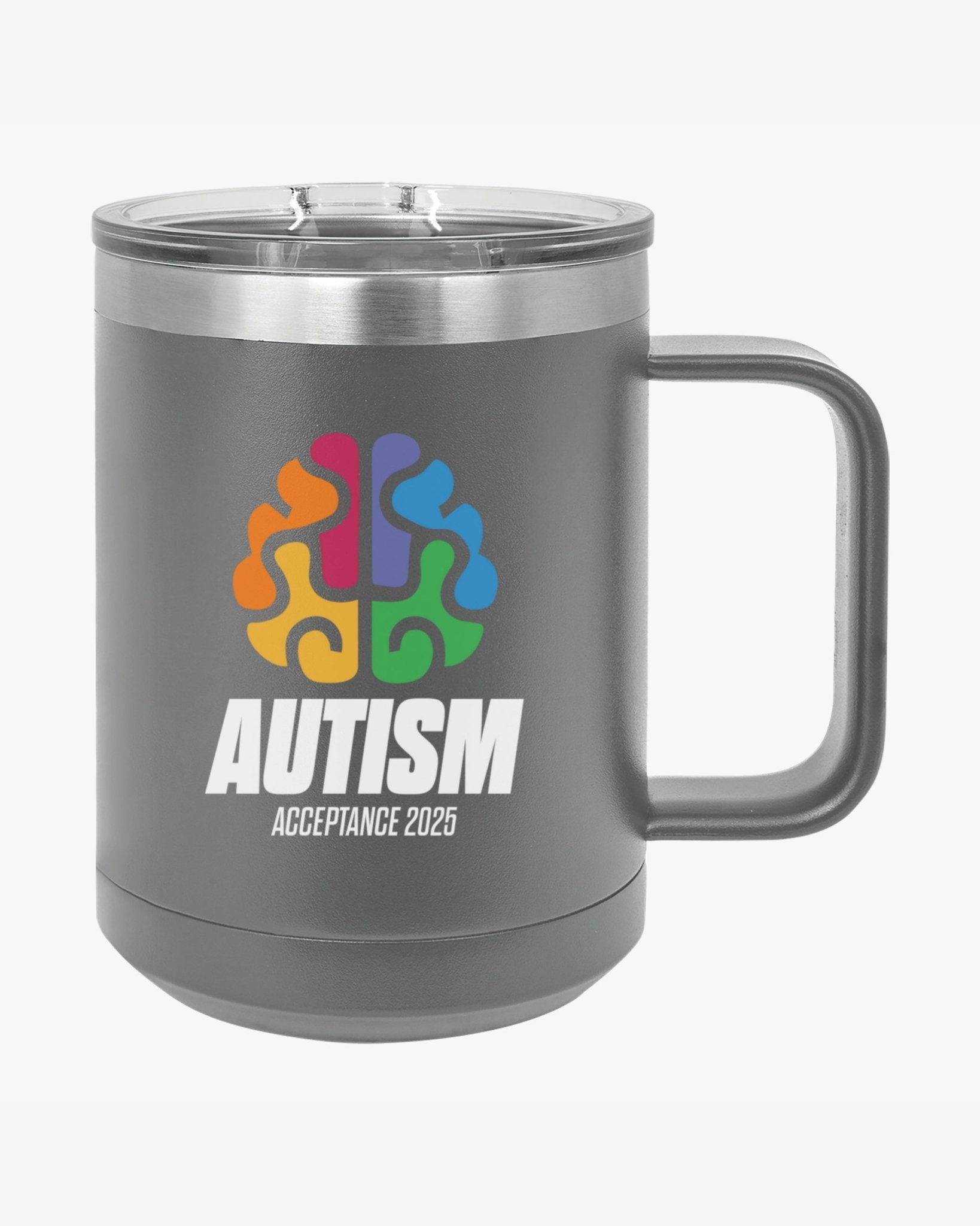 Autism Mug - Autism Awareness 2025 - Brainbow Coffee Mug Tumbler - Daily Bloom
