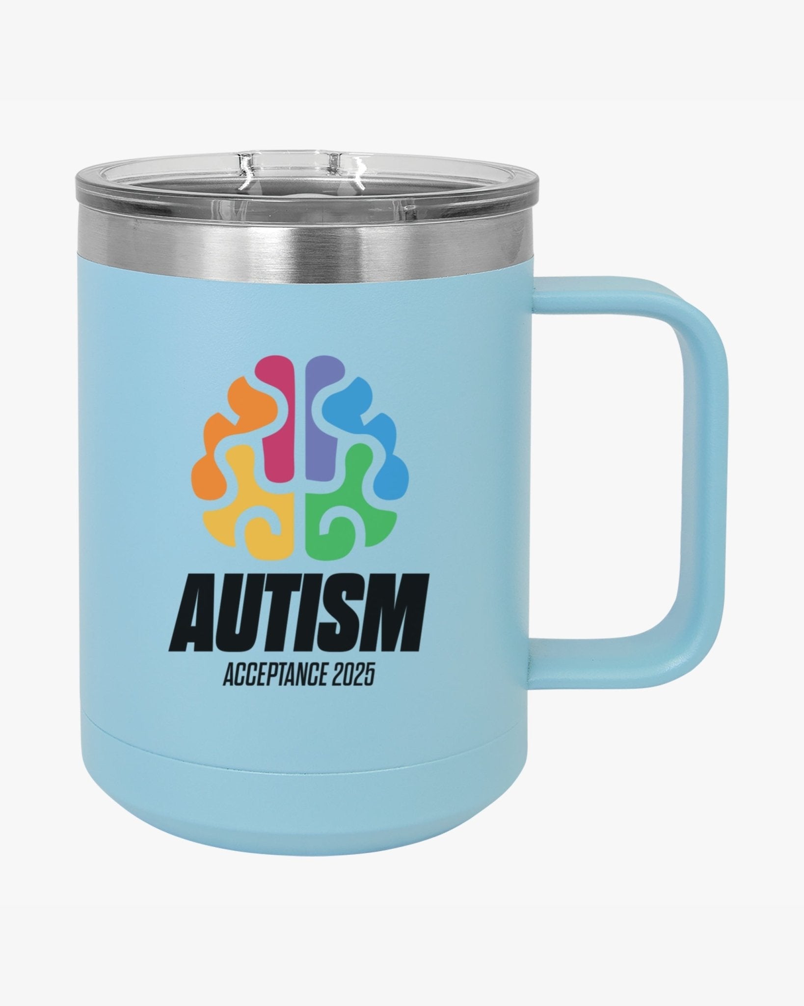 Autism Mug - Autism Awareness 2025 - Brainbow Coffee Mug Tumbler - Daily Bloom