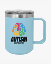 Autism Awareness 2025 - Brainbow Coffee Mug Tumbler