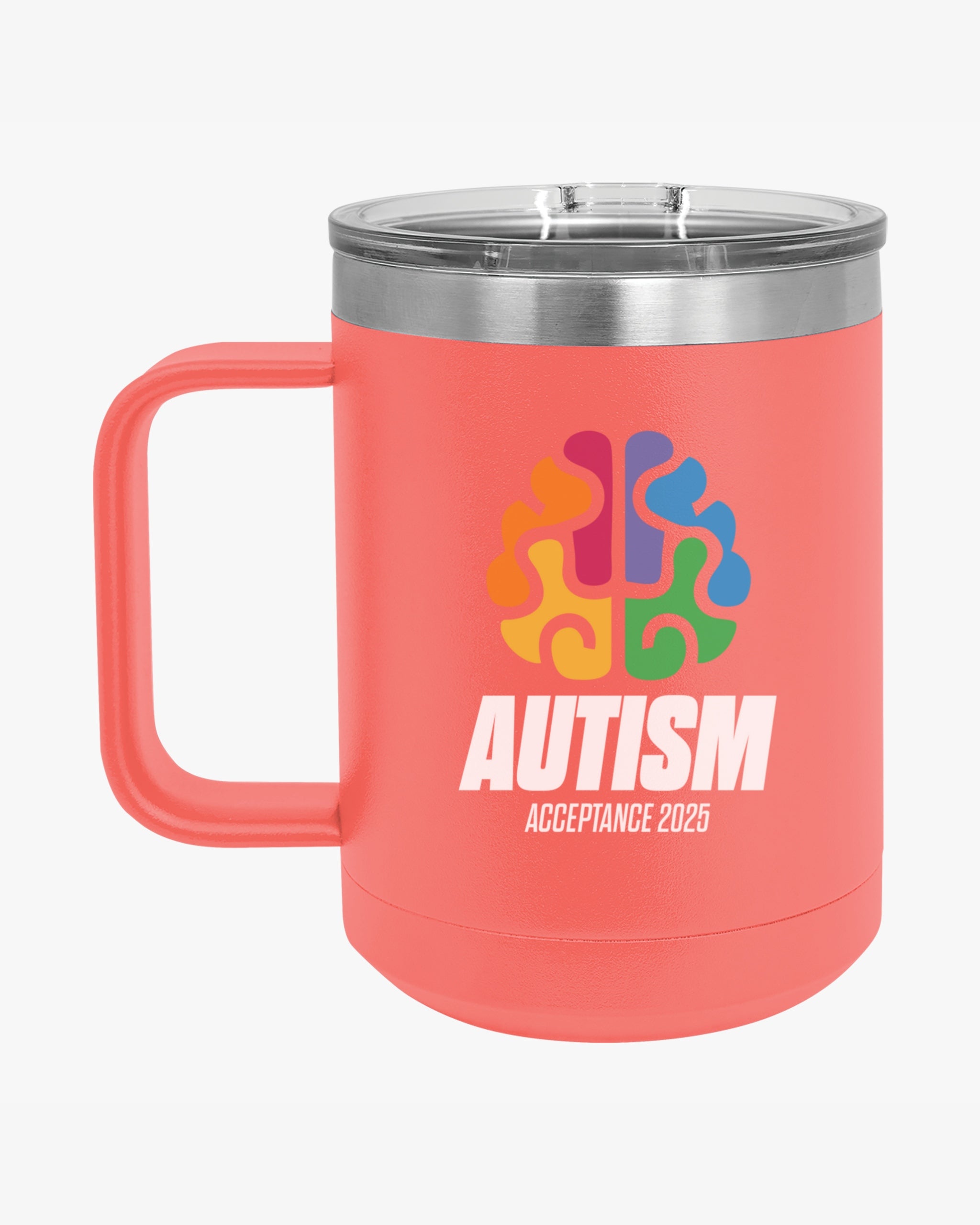 Autism Awareness 2025 - Brainbow Coffee Mug Tumbler