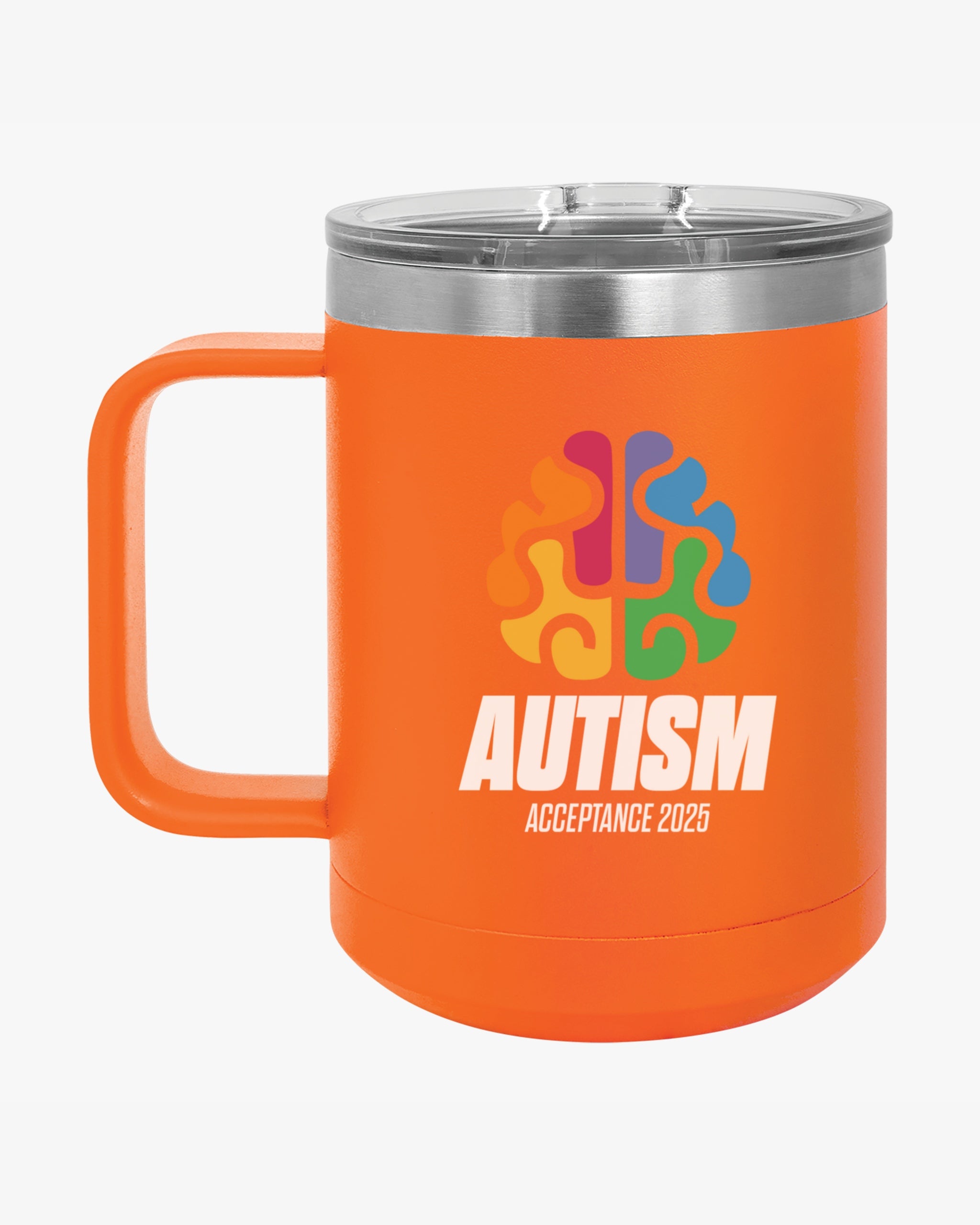 Autism Awareness 2025 - Brainbow Coffee Mug Tumbler