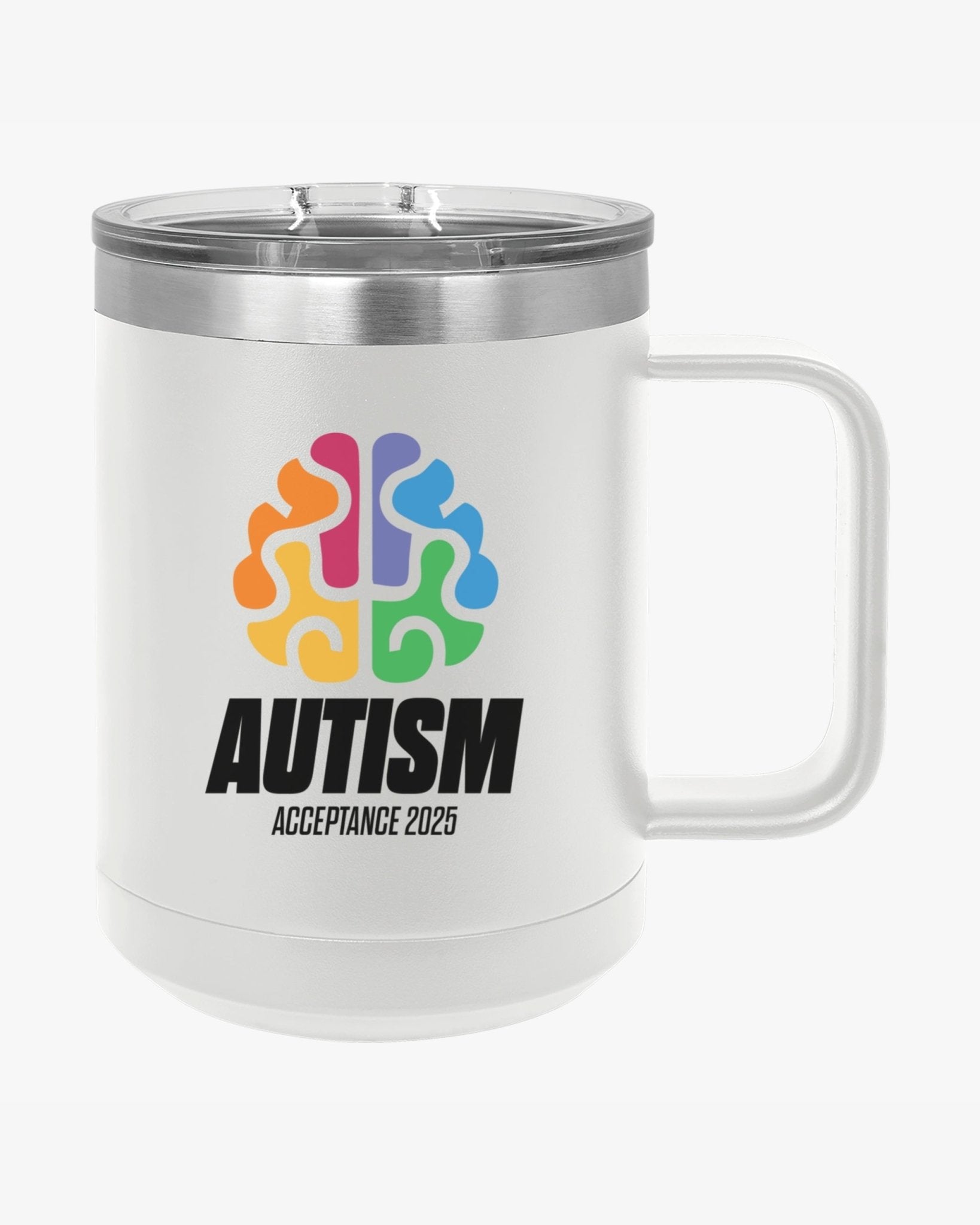 Autism Mug - Autism Awareness 2025 - Brainbow Coffee Mug Tumbler - Daily Bloom