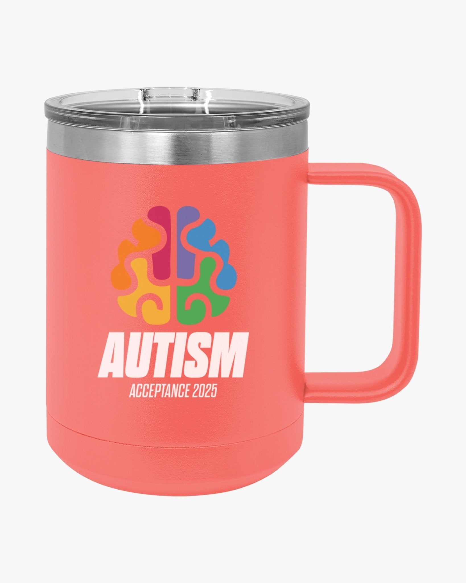 Autism Mug - Autism Awareness 2025 - Brainbow Coffee Mug Tumbler - Daily Bloom