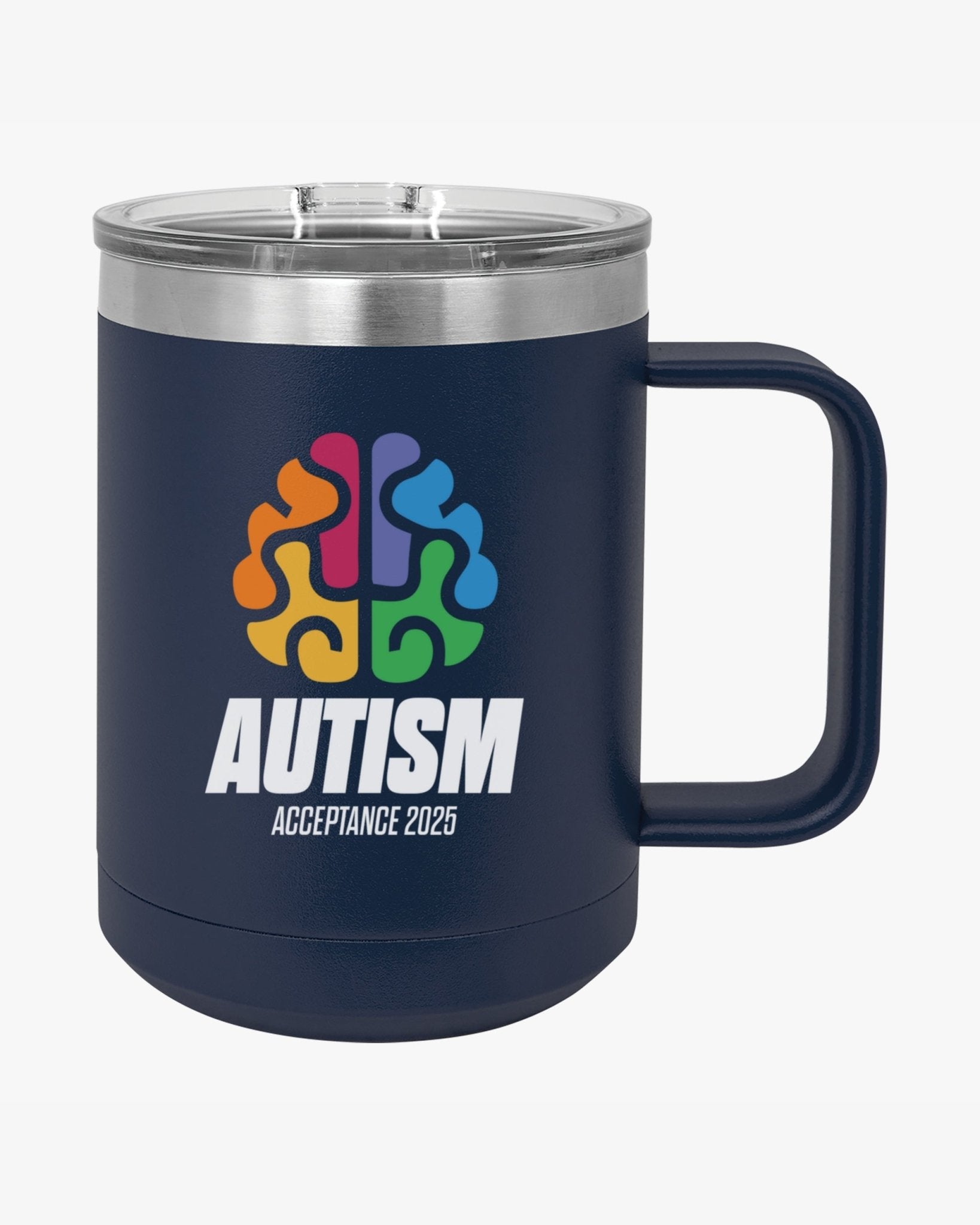 Autism Mug - Autism Awareness 2025 - Brainbow Coffee Mug Tumbler - Daily Bloom