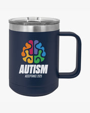 Autism Awareness 2025 - Brainbow Coffee Mug Tumbler