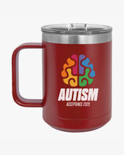 Autism Awareness 2025 - Brainbow Coffee Mug Tumbler