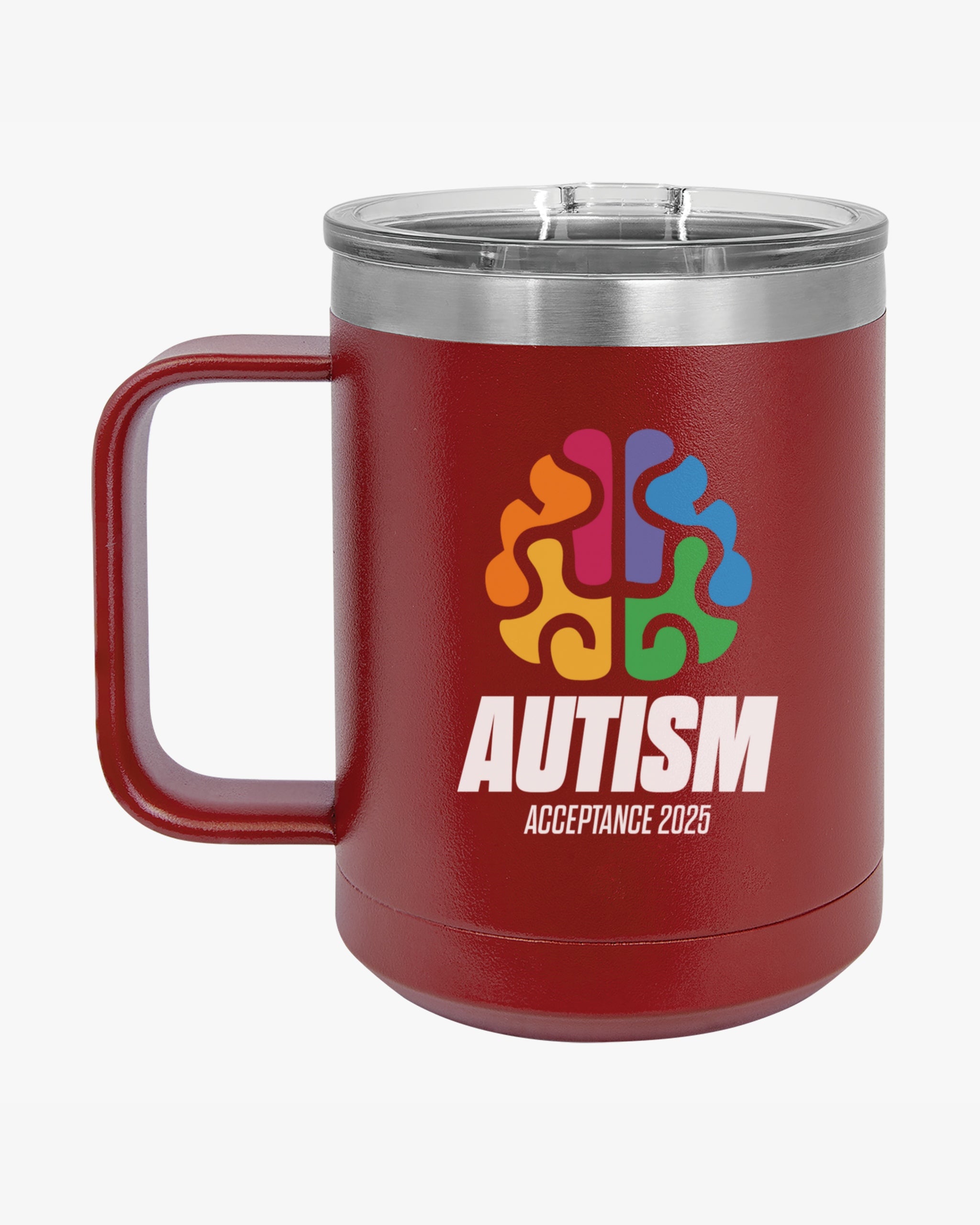Autism Awareness 2025 - Brainbow Coffee Mug Tumbler