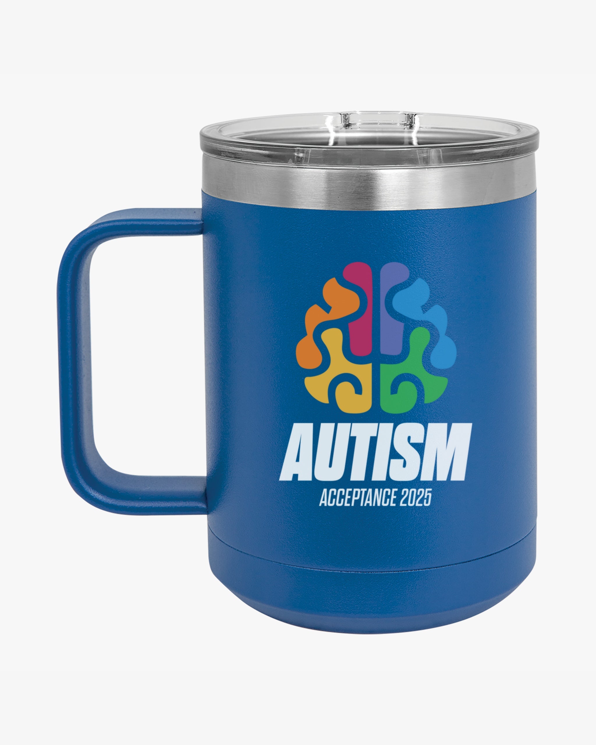 Autism Awareness 2025 - Brainbow Coffee Mug Tumbler