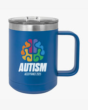 Autism Awareness 2025 - Brainbow Coffee Mug Tumbler