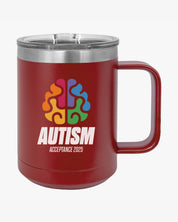 Autism Awareness 2025 - Brainbow Coffee Mug Tumbler