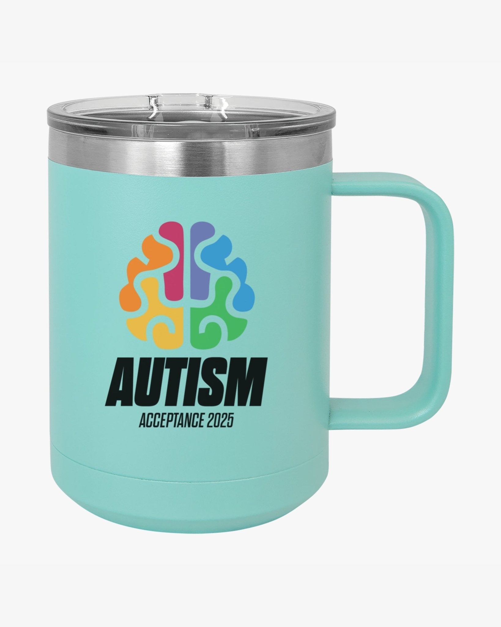 Autism Mug - Autism Awareness 2025 - Brainbow Coffee Mug Tumbler - Daily Bloom