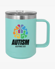 Autism Awareness 2025 - Brainbow Coffee Mug Tumbler