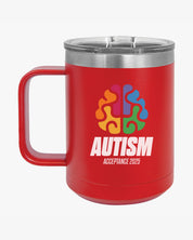 Autism Awareness 2025 - Brainbow Coffee Mug Tumbler