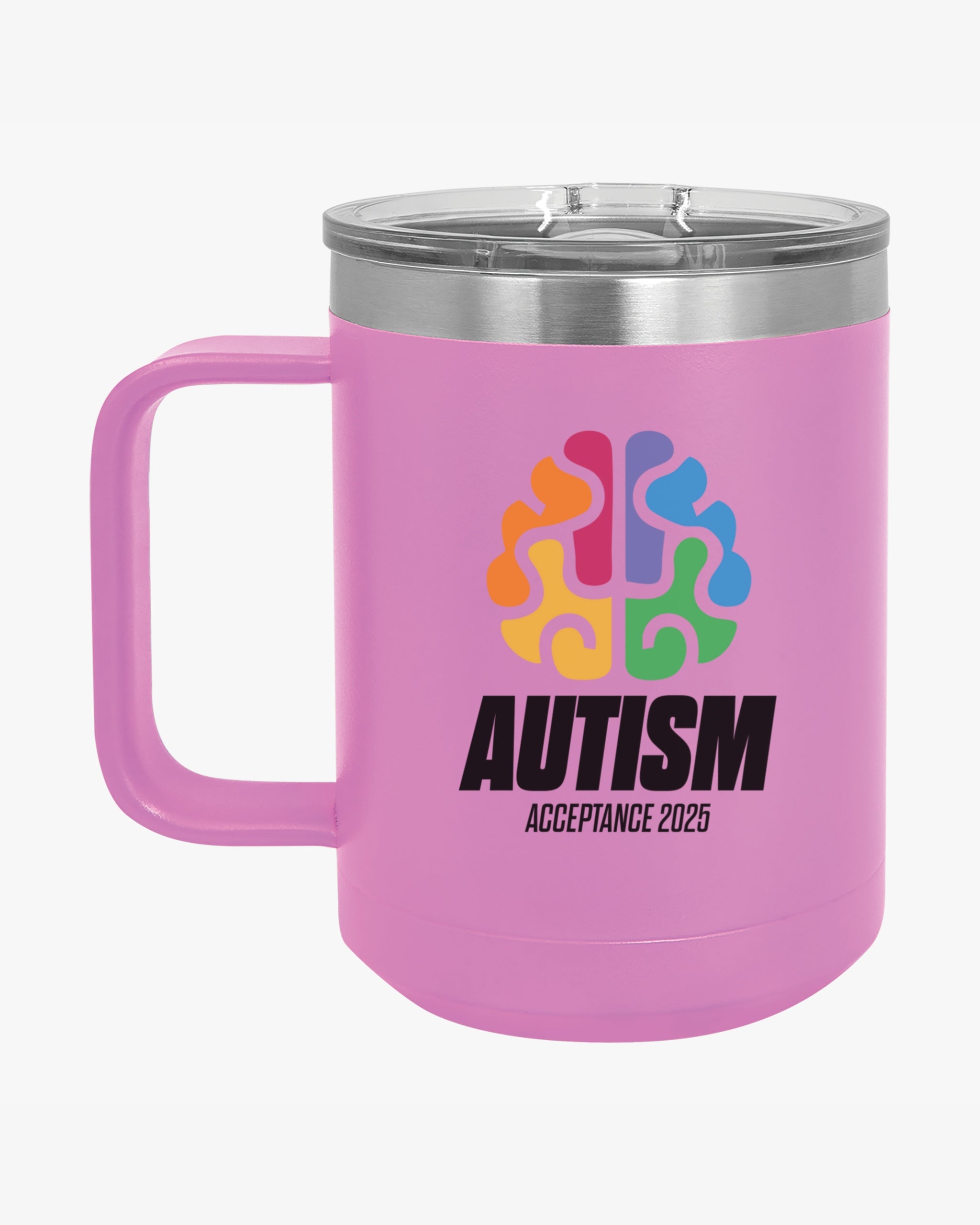 Autism Awareness 2025 - Brainbow Coffee Mug Tumbler