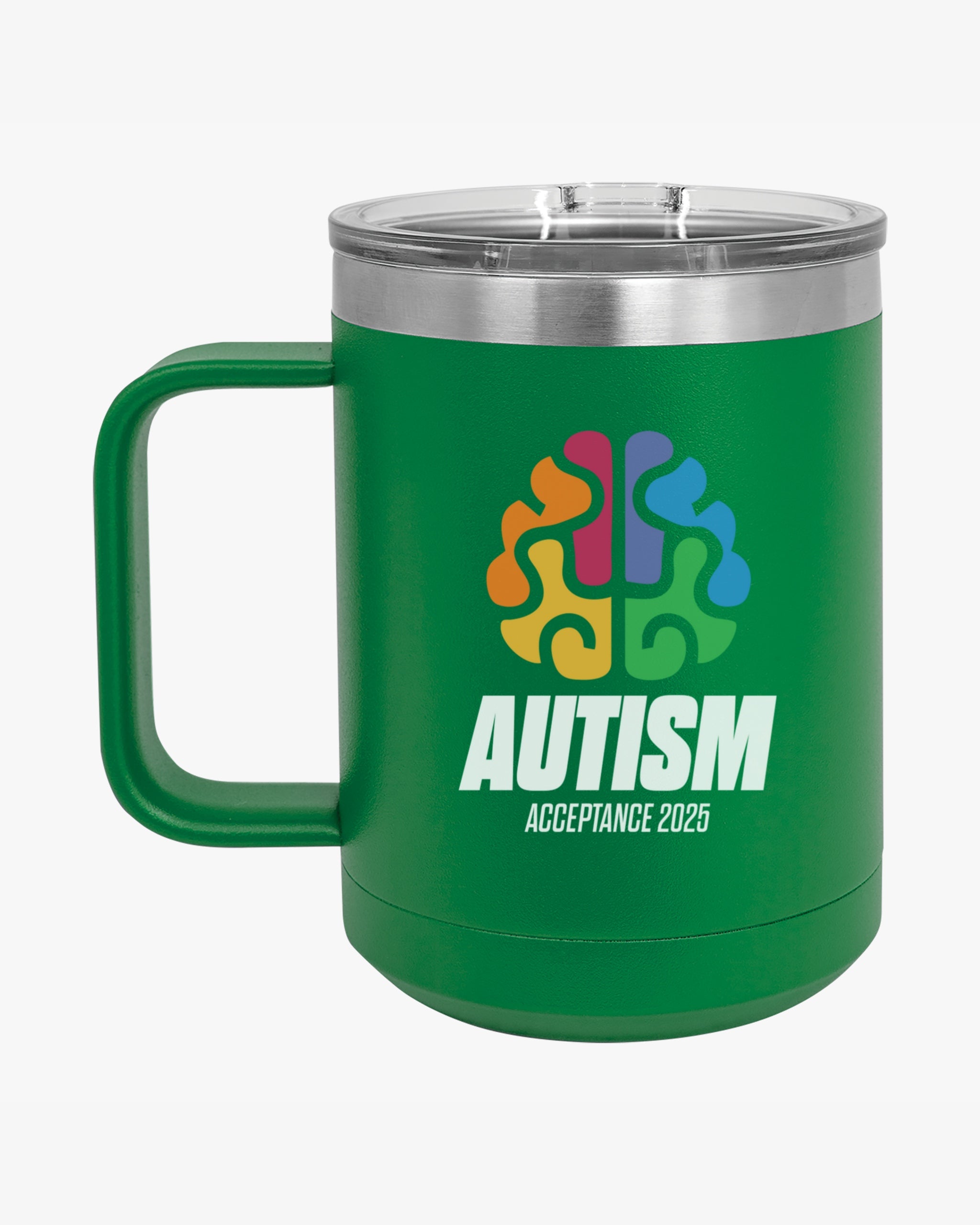 Autism Awareness 2025 - Brainbow Coffee Mug Tumbler