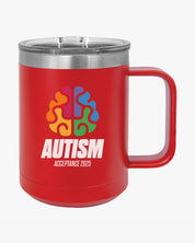 Autism Awareness 2025 - Brainbow Coffee Mug Tumbler