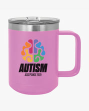 Autism Awareness 2025 - Brainbow Coffee Mug Tumbler