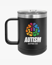 Autism Awareness 2025 - Brainbow Coffee Mug Tumbler