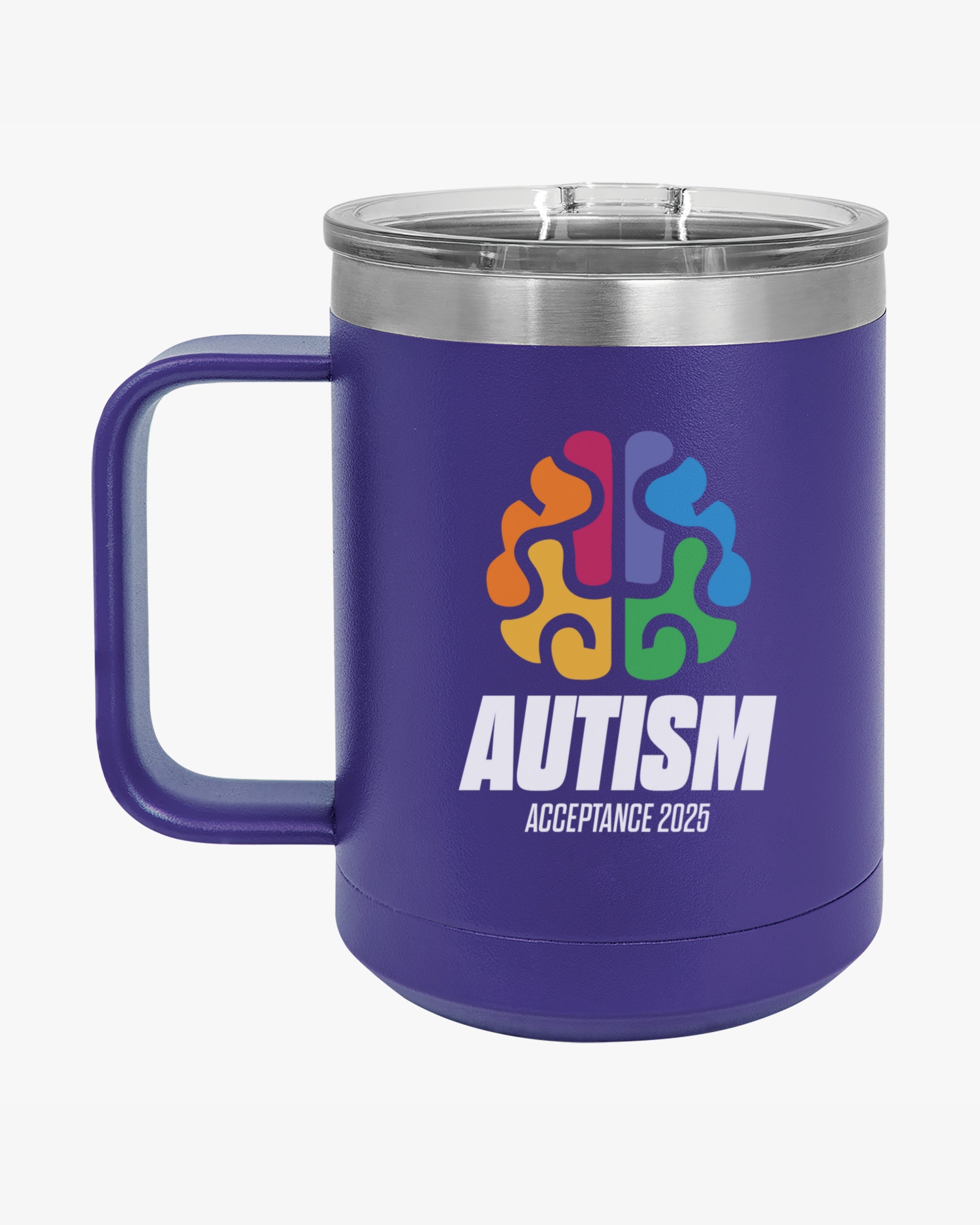 Autism Awareness 2025 - Brainbow Coffee Mug Tumbler