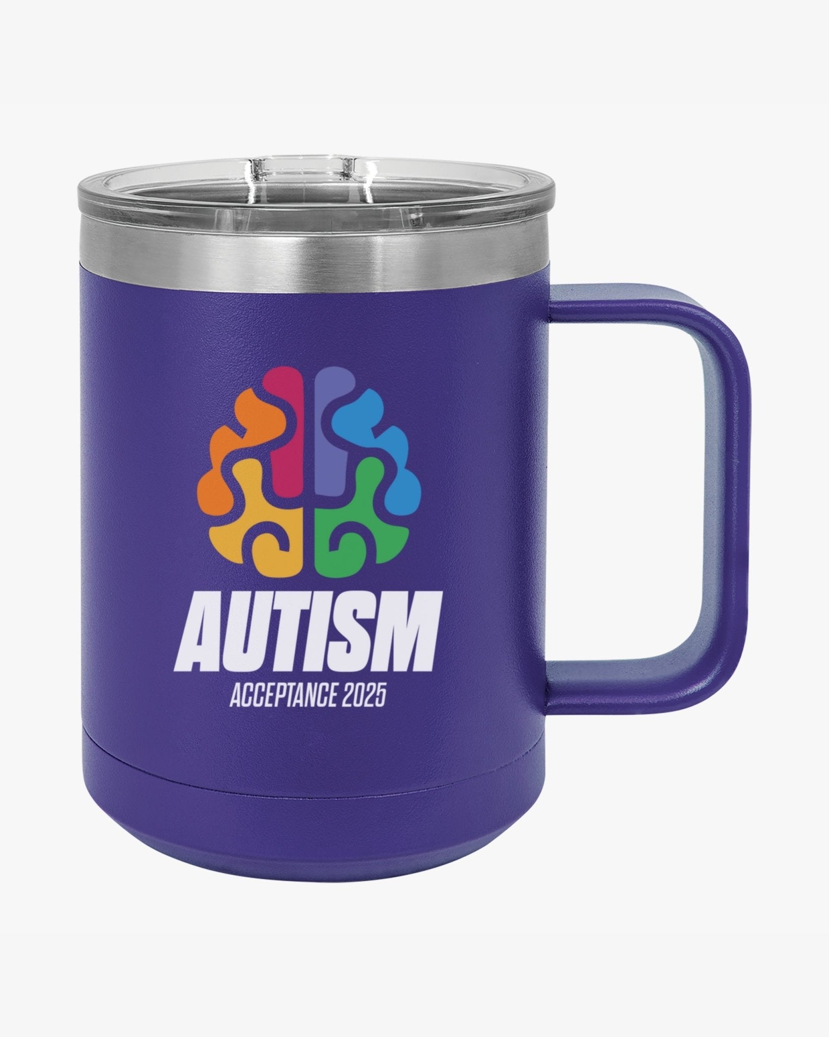 Autism Mug - Autism Awareness 2025 - Brainbow Coffee Mug Tumbler - Daily Bloom