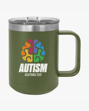 Autism Awareness 2025 - Brainbow Coffee Mug Tumbler