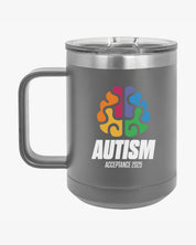 Autism Awareness 2025 - Brainbow Coffee Mug Tumbler