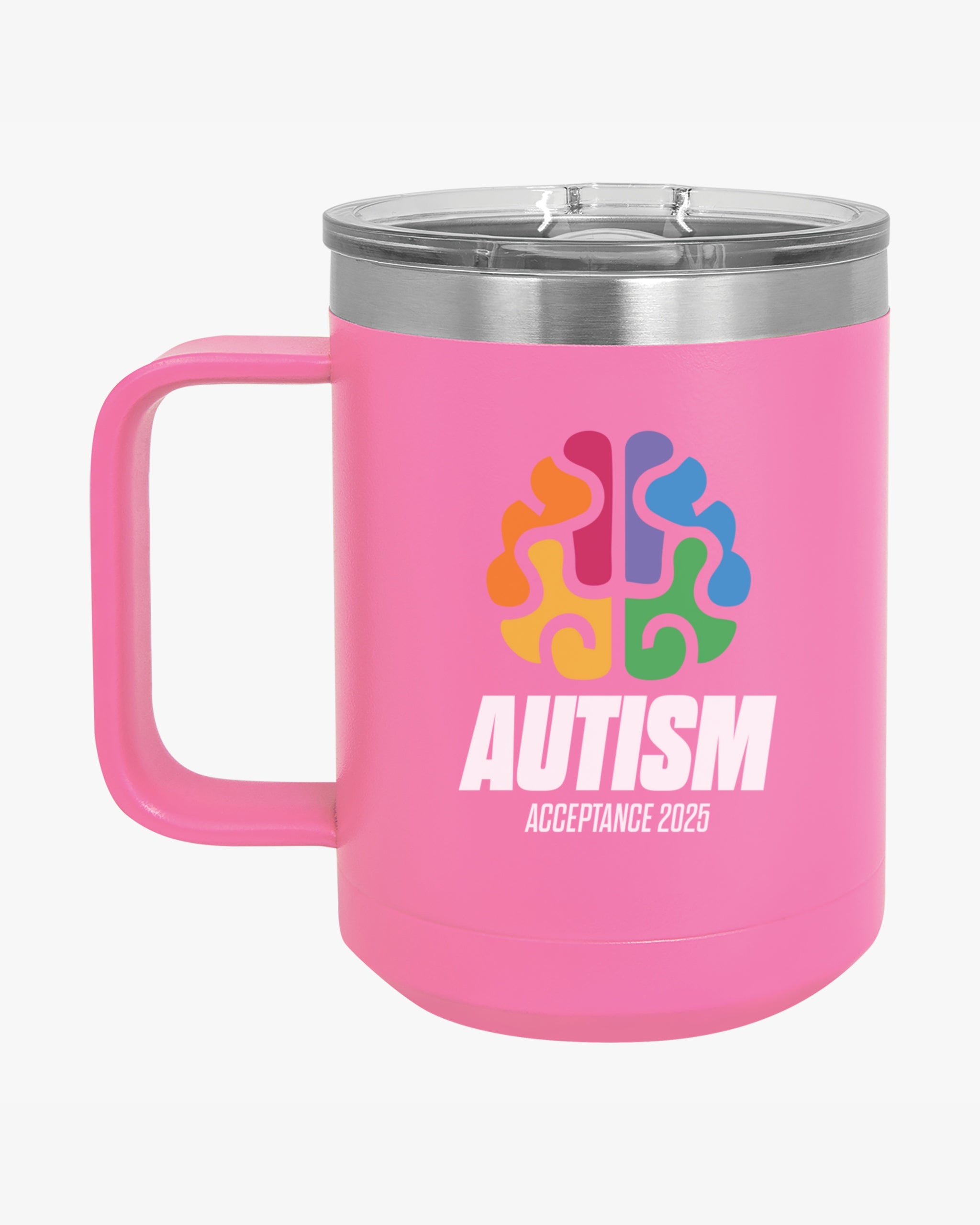 Autism Awareness 2025 - Brainbow Coffee Mug Tumbler