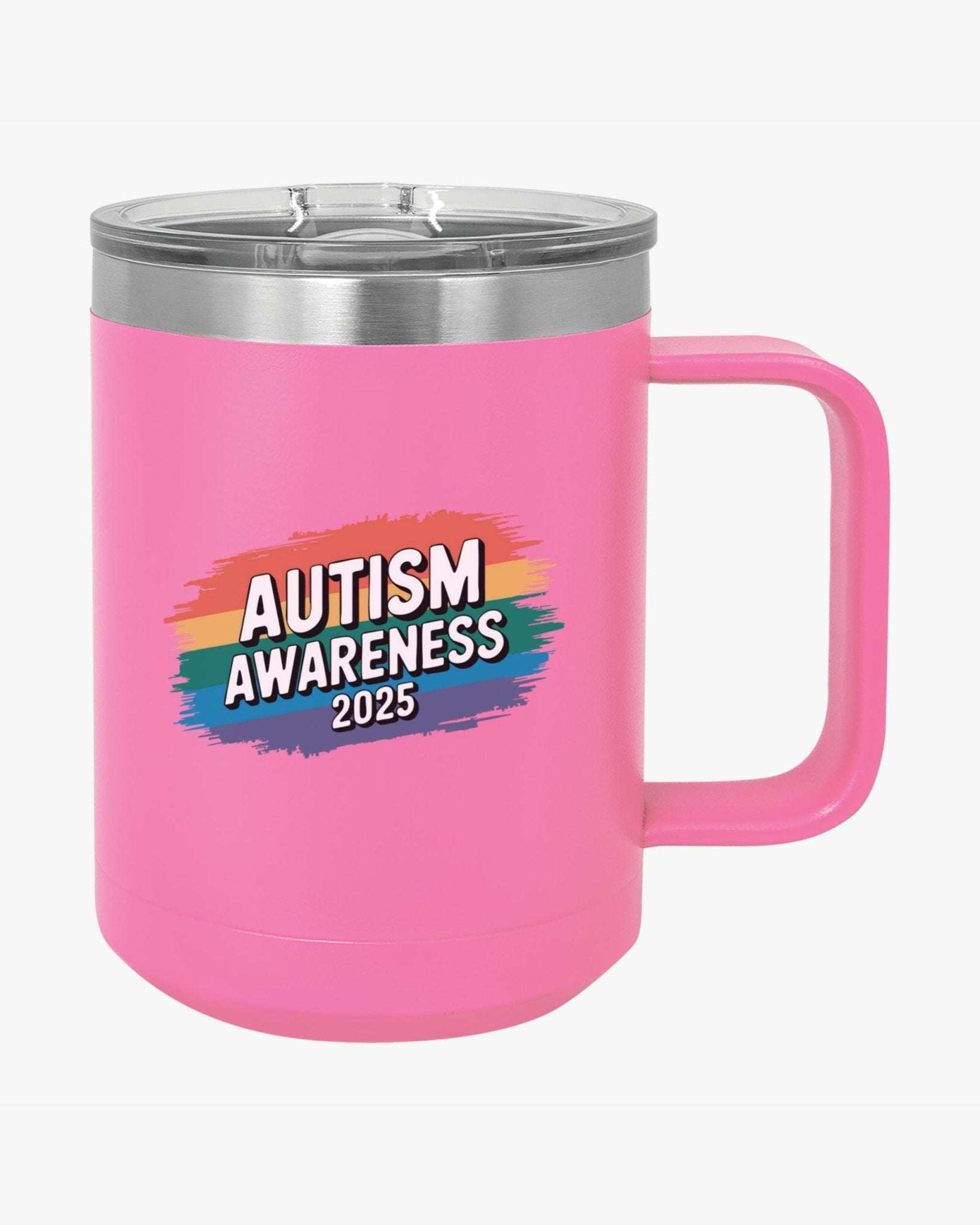 Autism Mug - Autism Awareness 2025 - Brushstrokes of Awareness Coffee Mug Tumbler - Daily Bloom