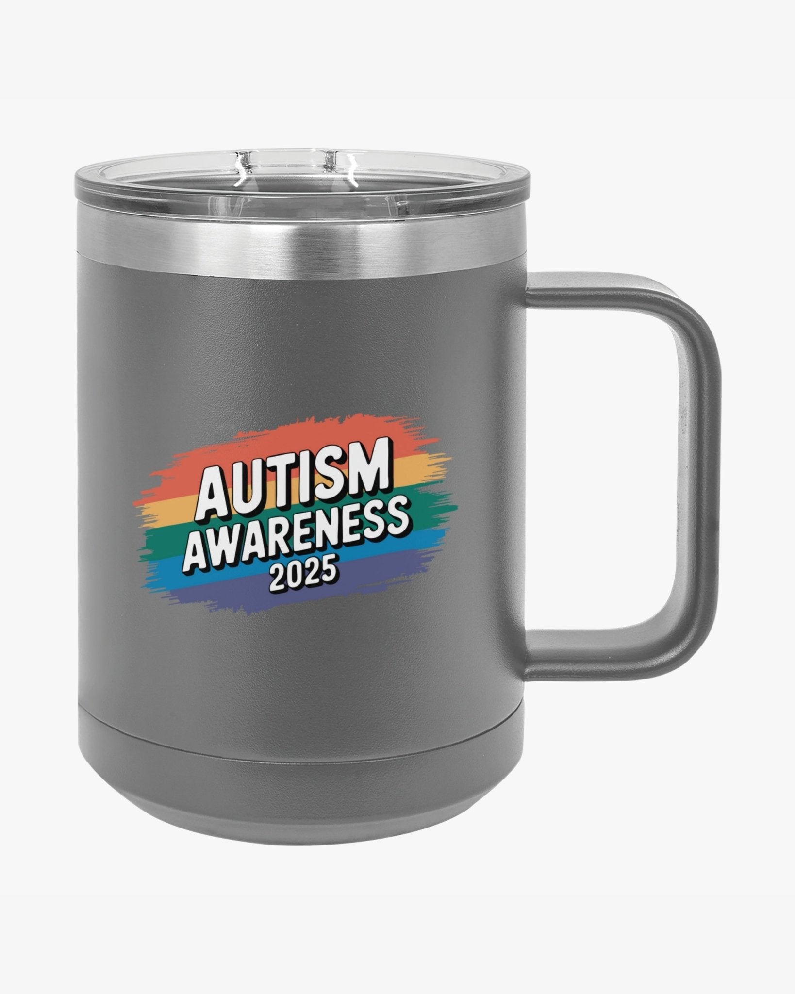 Autism Mug - Autism Awareness 2025 - Brushstrokes of Awareness Coffee Mug Tumbler - Daily Bloom