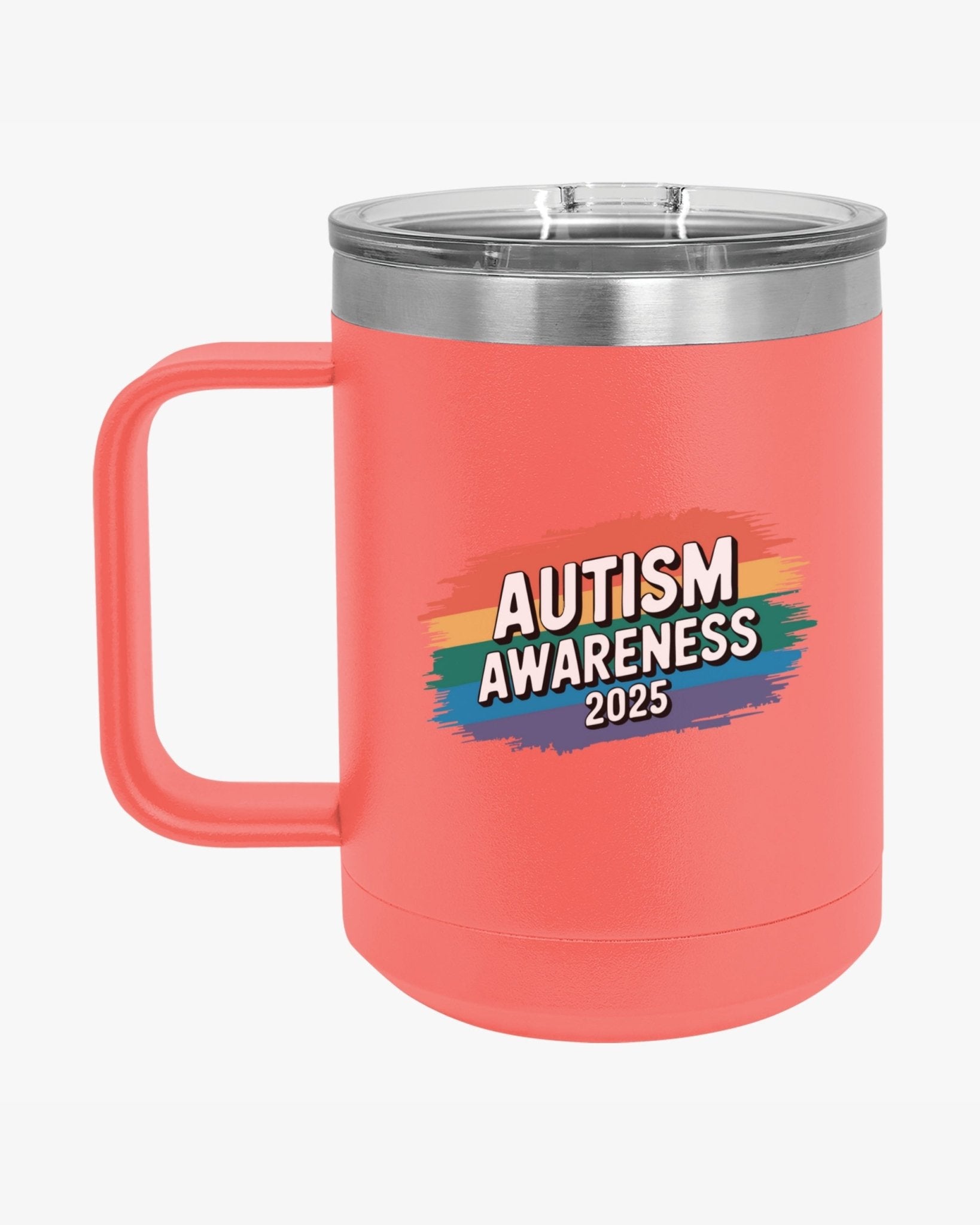 Autism Mug - Autism Awareness 2025 - Brushstrokes of Awareness Coffee Mug Tumbler - Daily Bloom