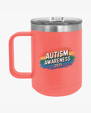 Autism Awareness 2025 - Brushstrokes of Awareness Coffee Mug Tumbler