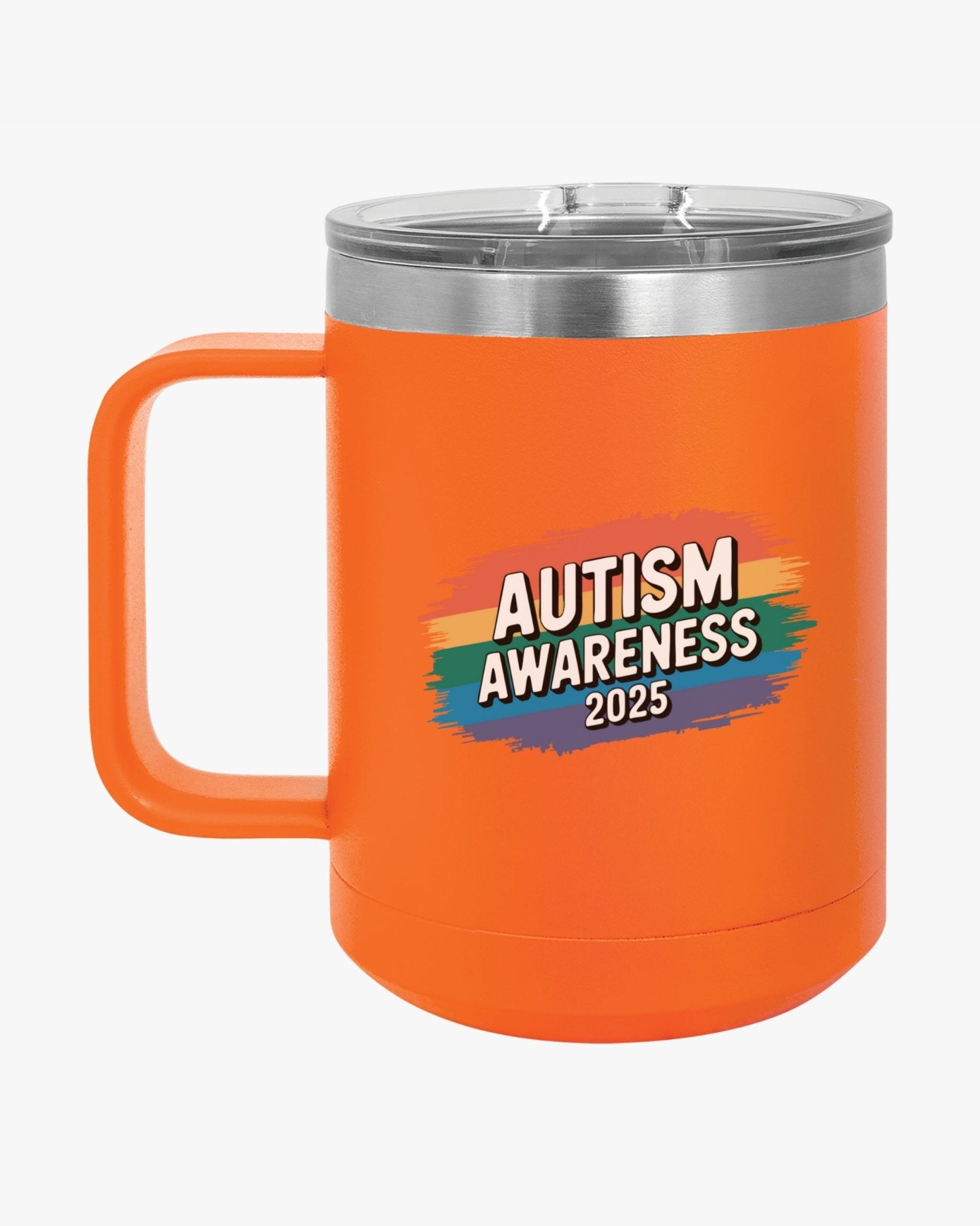 Autism Mug - Autism Awareness 2025 - Brushstrokes of Awareness Coffee Mug Tumbler - Daily Bloom