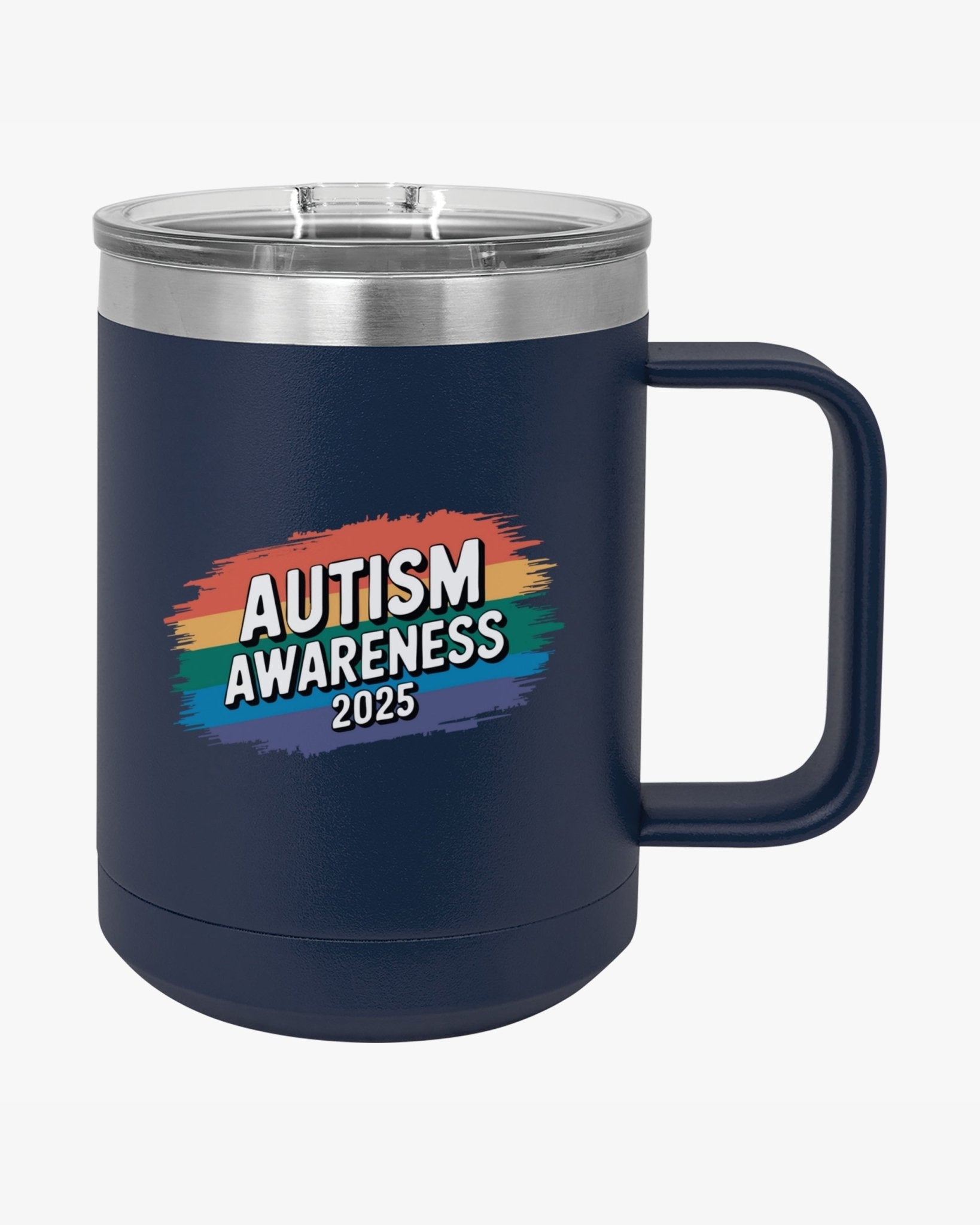 Autism Mug - Autism Awareness 2025 - Brushstrokes of Awareness Coffee Mug Tumbler - Daily Bloom