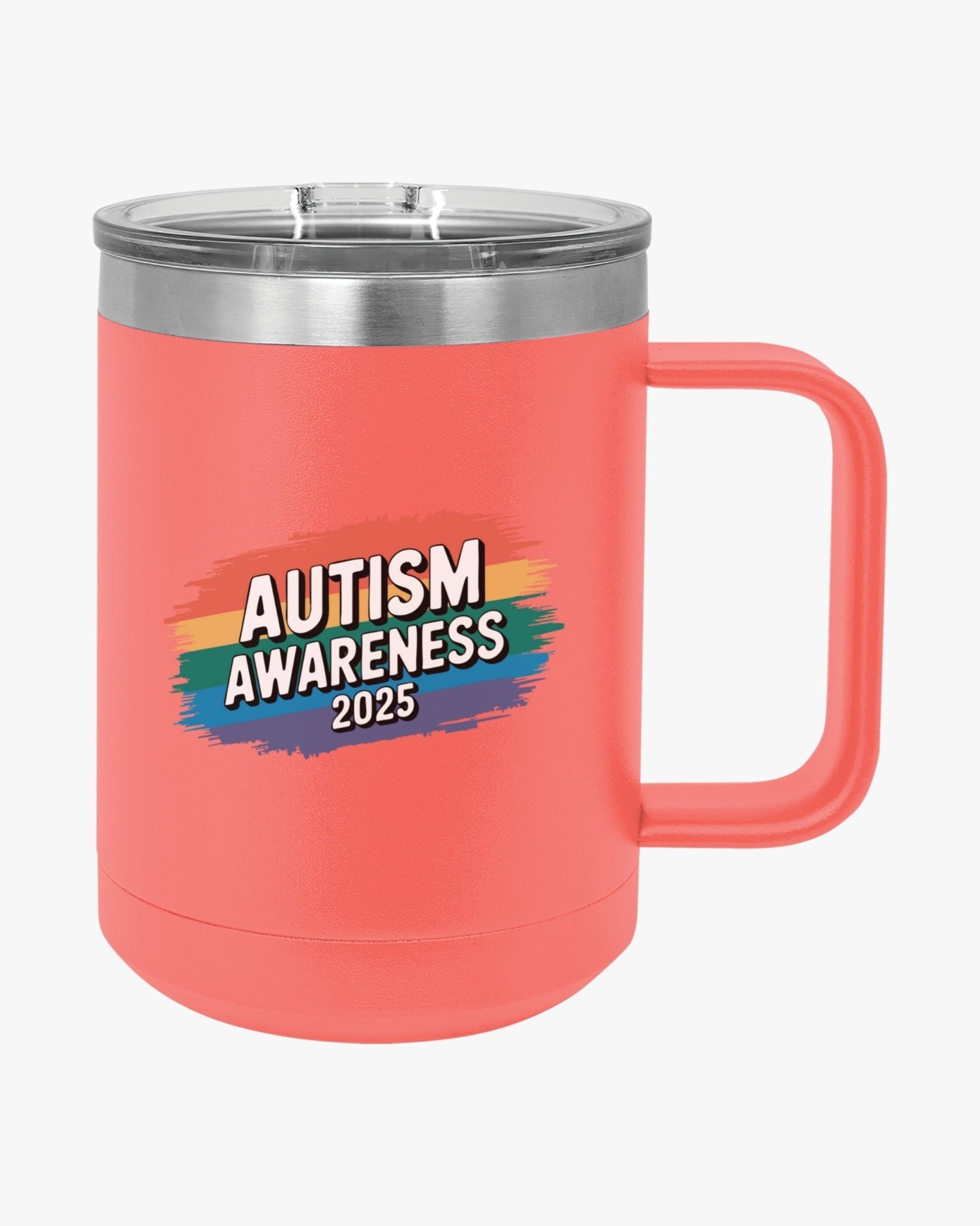 Autism Mug - Autism Awareness 2025 - Brushstrokes of Awareness Coffee Mug Tumbler - Daily Bloom