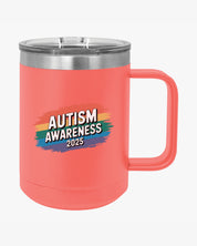 Autism Awareness 2025 - Brushstrokes of Awareness Coffee Mug Tumbler
