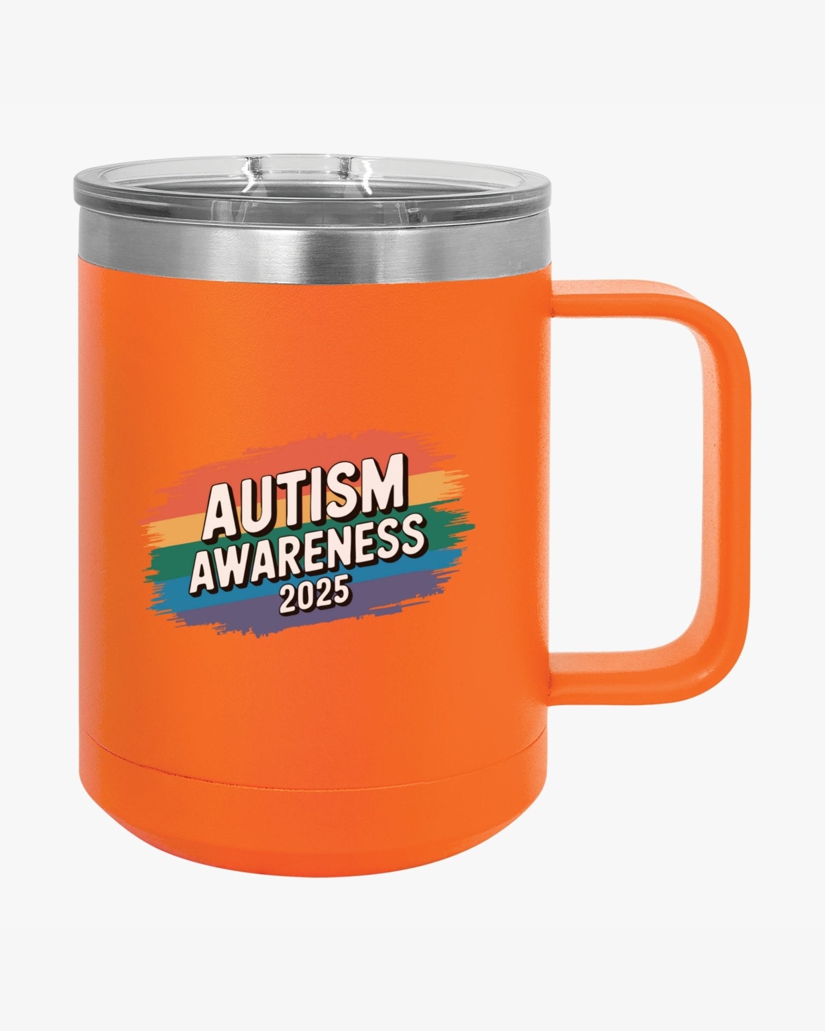 Autism Mug - Autism Awareness 2025 - Brushstrokes of Awareness Coffee Mug Tumbler - Daily Bloom