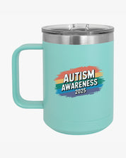 Autism Awareness 2025 - Brushstrokes of Awareness Coffee Mug Tumbler