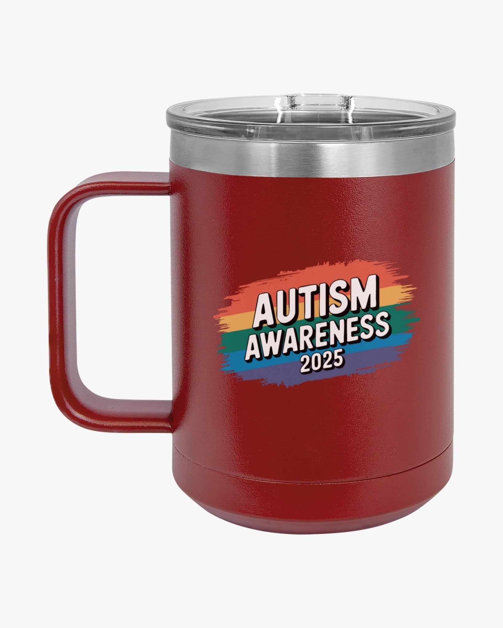 Autism Mug - Autism Awareness 2025 - Brushstrokes of Awareness Coffee Mug Tumbler - Daily Bloom