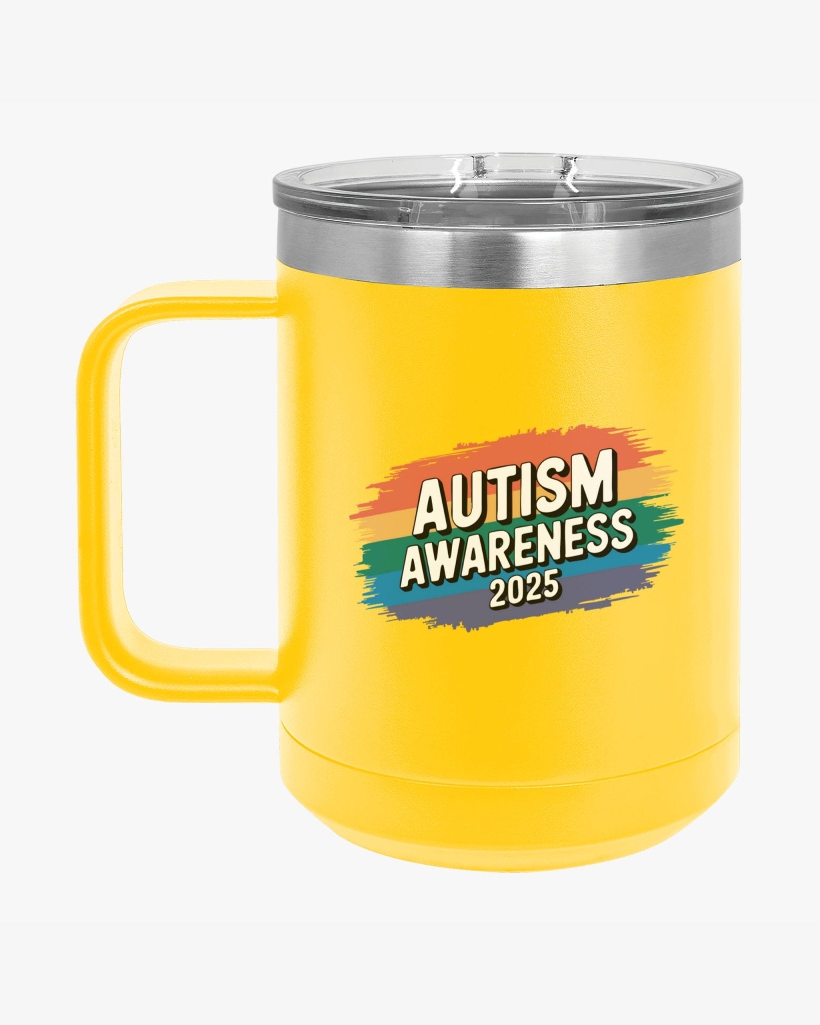 Autism Mug - Autism Awareness 2025 - Brushstrokes of Awareness Coffee Mug Tumbler - Daily Bloom