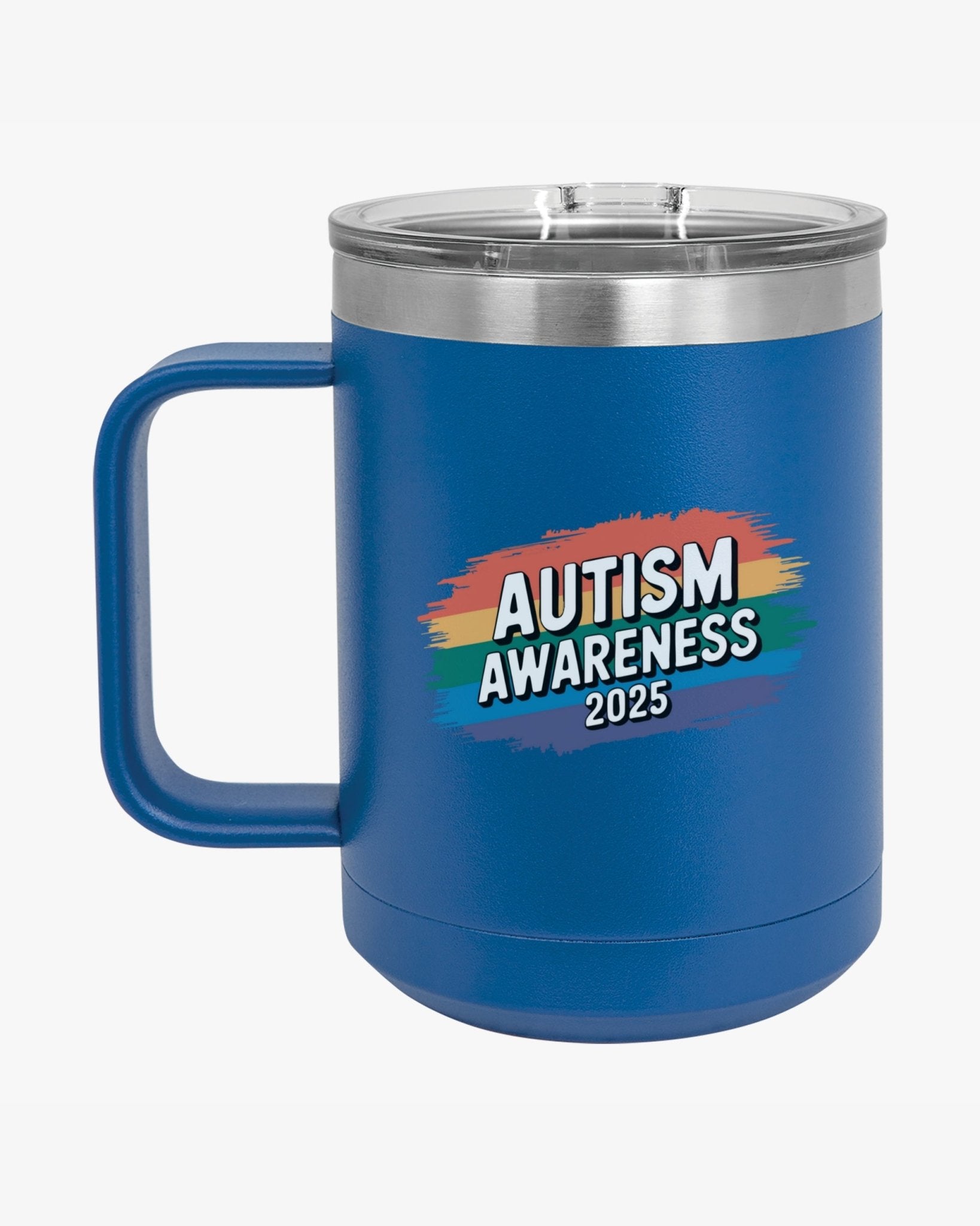 Autism Mug - Autism Awareness 2025 - Brushstrokes of Awareness Coffee Mug Tumbler - Daily Bloom