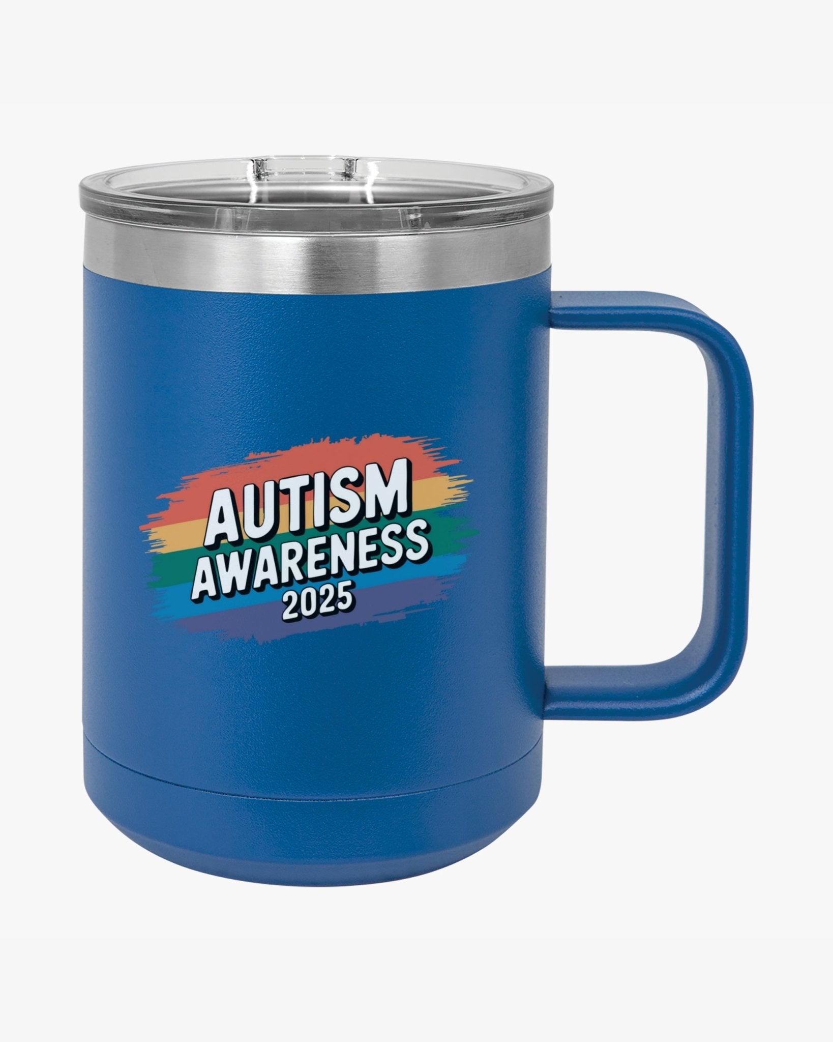 Autism Mug - Autism Awareness 2025 - Brushstrokes of Awareness Coffee Mug Tumbler - Daily Bloom