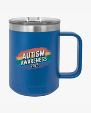 Autism Awareness 2025 - Brushstrokes of Awareness Coffee Mug Tumbler