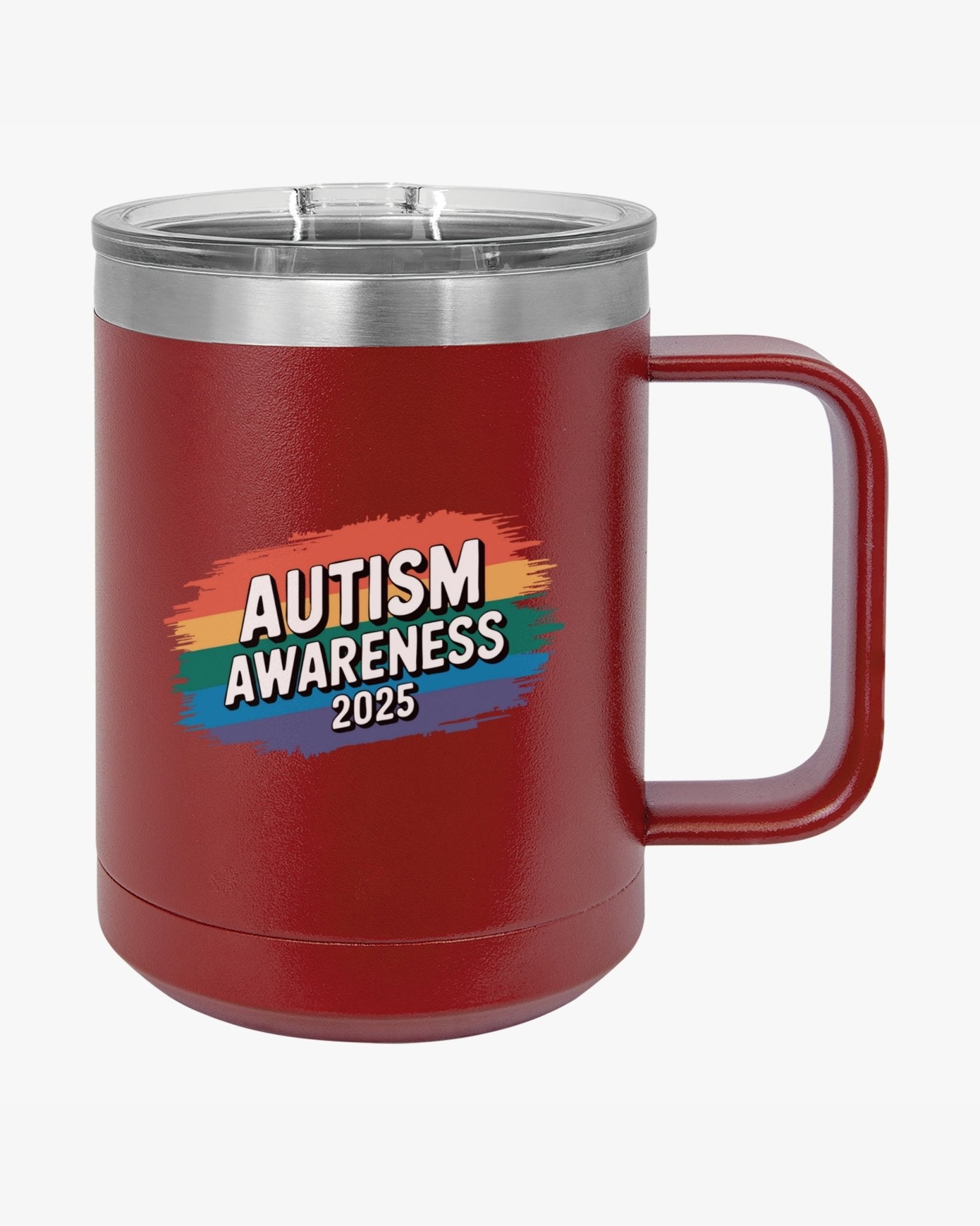 Autism Mug - Autism Awareness 2025 - Brushstrokes of Awareness Coffee Mug Tumbler - Daily Bloom