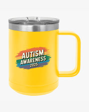 Autism Awareness 2025 - Brushstrokes of Awareness Coffee Mug Tumbler