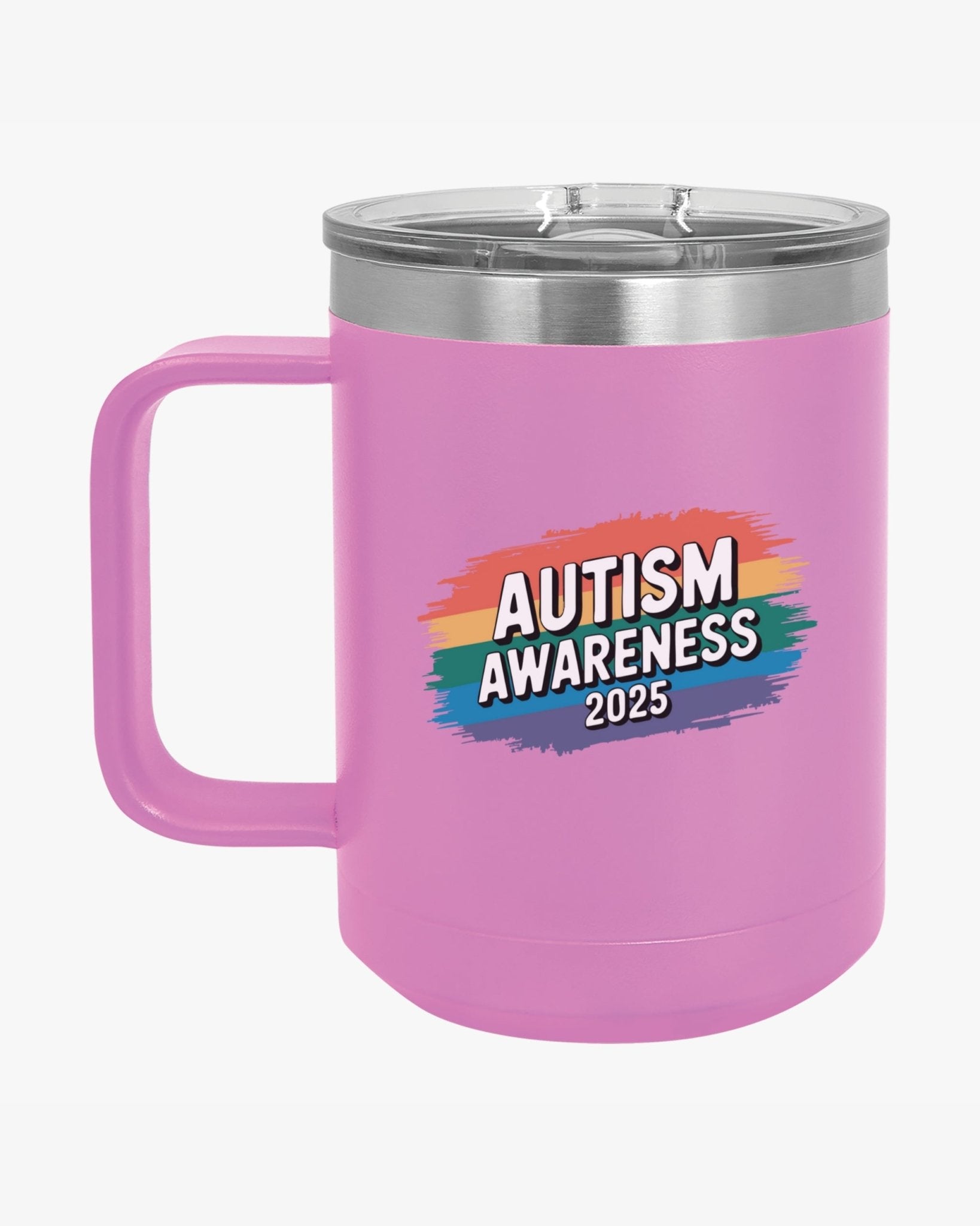 Autism Mug - Autism Awareness 2025 - Brushstrokes of Awareness Coffee Mug Tumbler - Daily Bloom